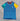 Blue t-shirt with colorful sleeves on a textured surface